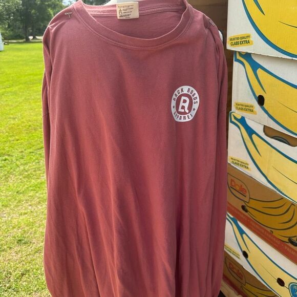 Back roads, apparel Men's Pink Long Sleeve Shirt - Picture 5 of 7